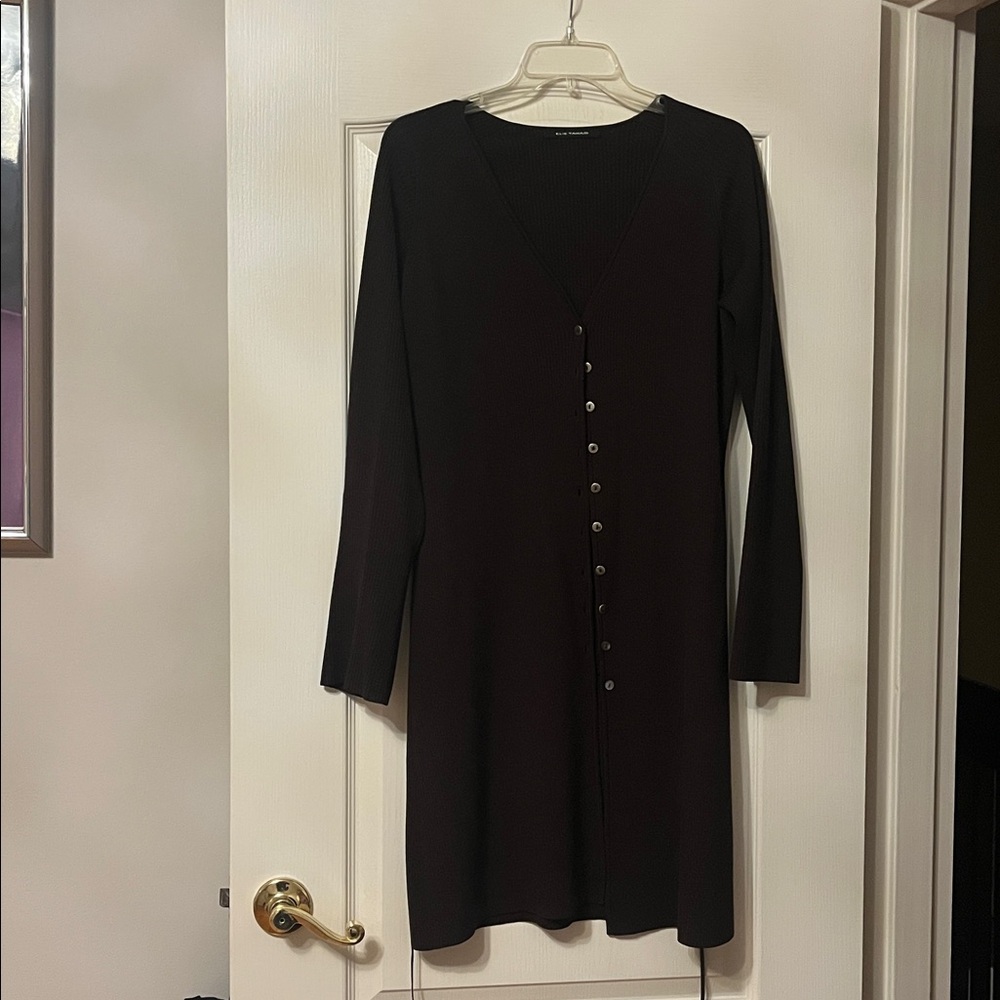 Elie Tahari Brown Button-Down Cardigan